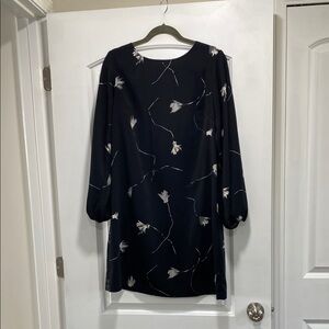 Elegant Black Floral Dress